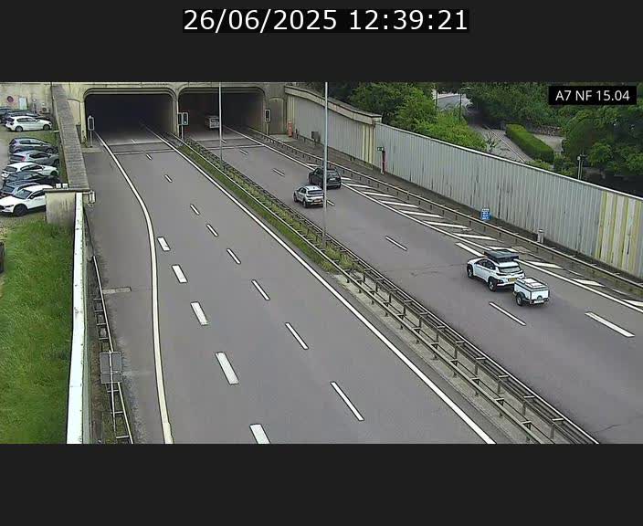 <h2>Caméra trafic Luxembourg - A7, Tunnel Mersch, entrée sud, direction Ettelbruck</h2>