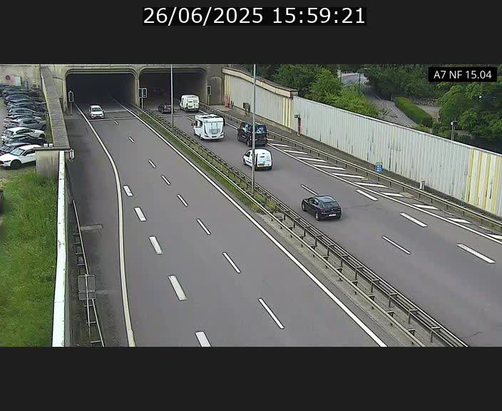 <h2>Caméra trafic Luxembourg - A7, Tunnel Mersch, entrée sud, direction Ettelbruck</h2>