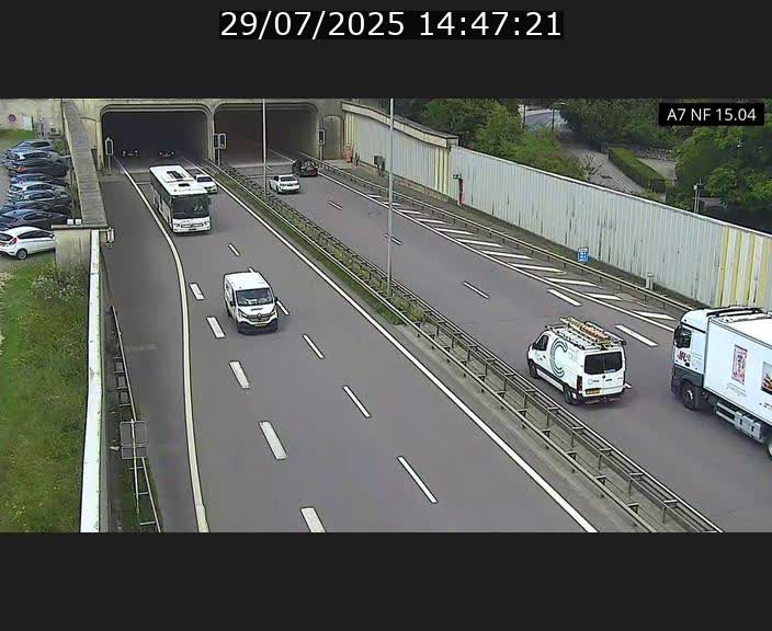 <h2>Caméra trafic Luxembourg - A7, Tunnel Mersch, entrée sud, direction Ettelbruck</h2>