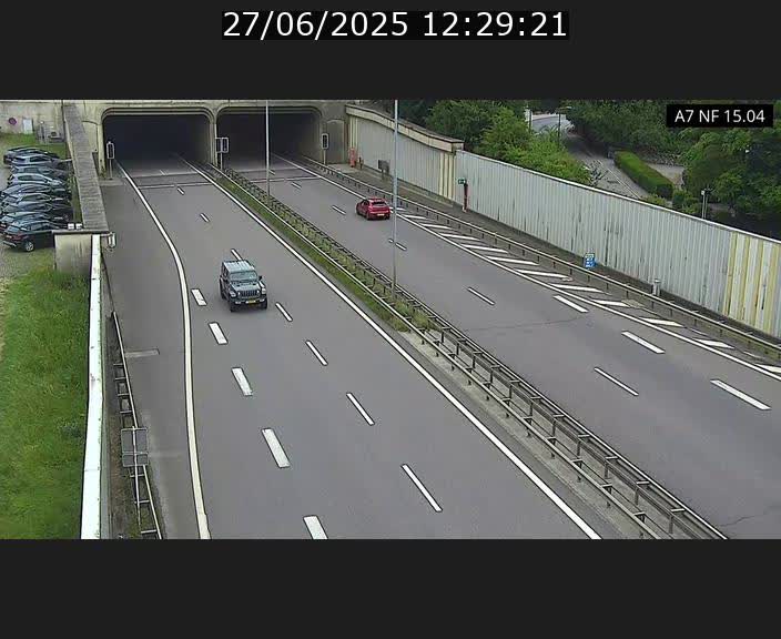 <h2>Caméra trafic Luxembourg - A7, Tunnel Mersch, entrée sud, direction Ettelbruck</h2>