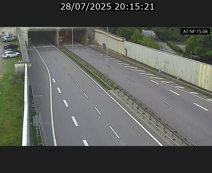 <h2>Caméra trafic Luxembourg - A7, Tunnel Mersch, entrée sud, direction Ettelbruck</h2>