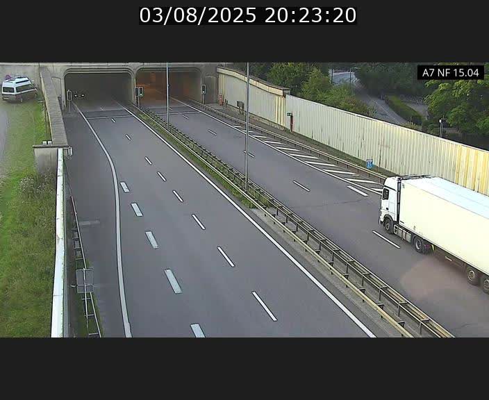 <h2>Caméra trafic Luxembourg - A7, Tunnel Mersch, entrée sud, direction Ettelbruck</h2>