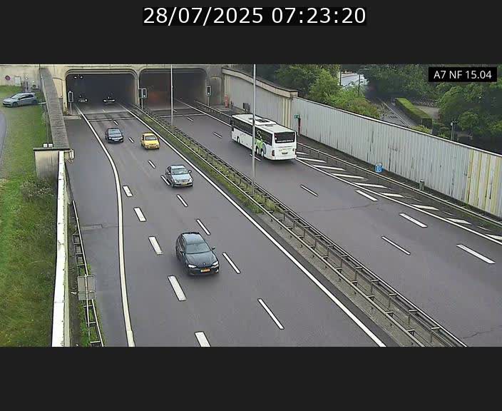 <h2>Caméra trafic Luxembourg - A7, Tunnel Mersch, entrée sud, direction Ettelbruck</h2>