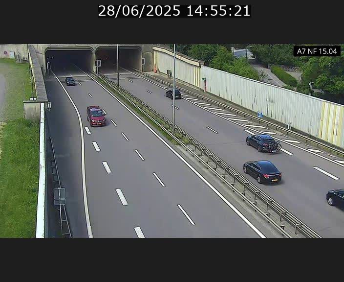 <h2>Caméra trafic Luxembourg - A7, Tunnel Mersch, entrée sud, direction Ettelbruck</h2>
