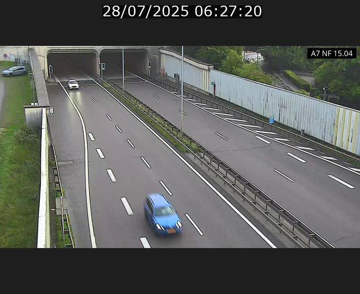 <h2>Caméra trafic Luxembourg - A7, Tunnel Mersch, entrée sud, direction Ettelbruck</h2>