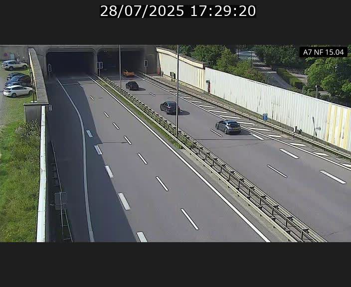 <h2>Caméra trafic Luxembourg - A7, Tunnel Mersch, entrée sud, direction Ettelbruck</h2>