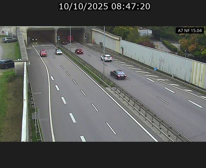 Caméra trafic Luxembourg - A7, Tunnel Mersch, entrée sud, direction Ettelbruck