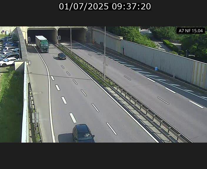 <h2>Caméra trafic Luxembourg - A7, Tunnel Mersch, entrée sud, direction Ettelbruck</h2>