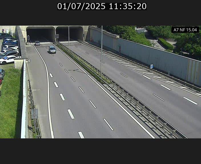 <h2>Caméra trafic Luxembourg - A7, Tunnel Mersch, entrée sud, direction Ettelbruck</h2>