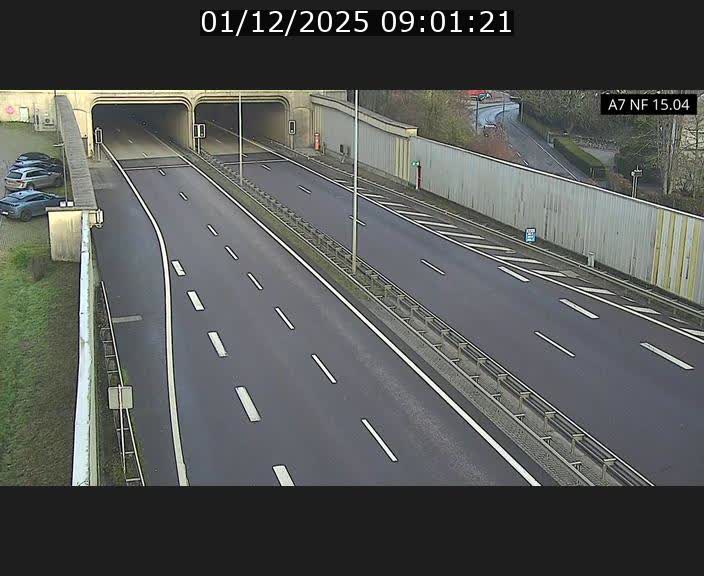 <h2>Caméra trafic Luxembourg - A7, Tunnel Mersch, entrée sud, direction Ettelbruck</h2>