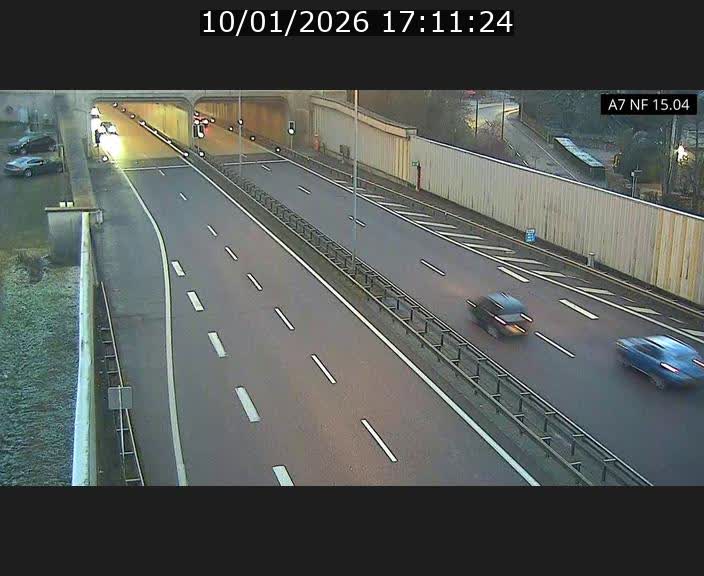 <h2>Caméra trafic Luxembourg - A7, Tunnel Mersch, entrée sud, direction Ettelbruck</h2>