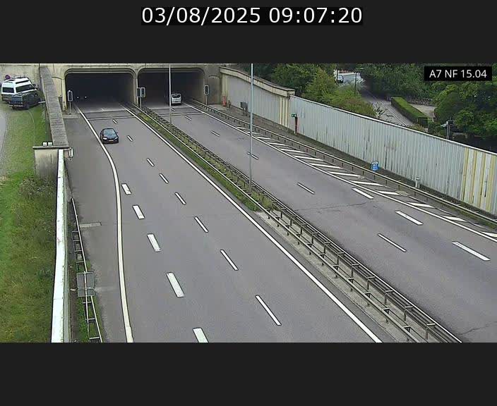 <h2>Caméra trafic Luxembourg - A7, Tunnel Mersch, entrée sud, direction Ettelbruck</h2>