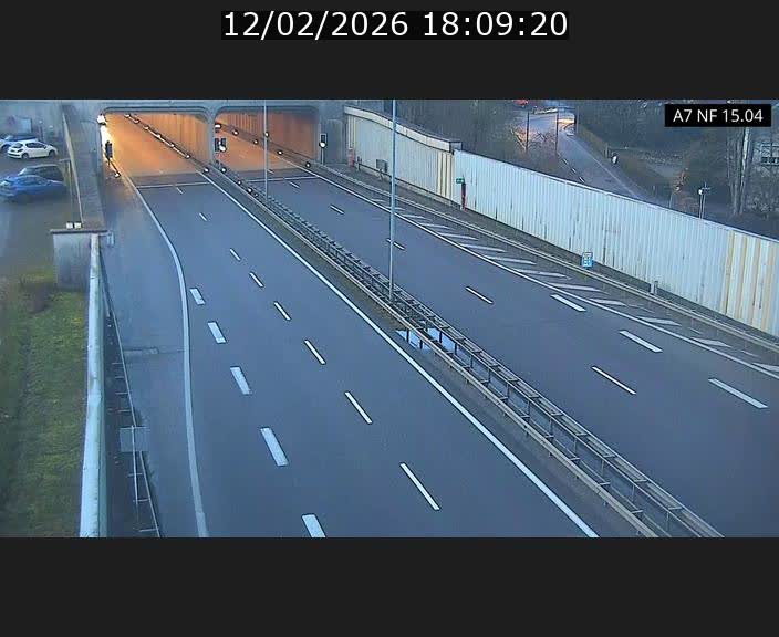 <h2>Caméra trafic Luxembourg - A7, Tunnel Mersch, entrée sud, direction Ettelbruck</h2>