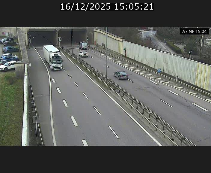 <h2>Caméra trafic Luxembourg - A7, Tunnel Mersch, entrée sud, direction Ettelbruck</h2>