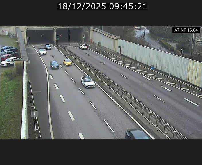 <h2>Caméra trafic Luxembourg - A7, Tunnel Mersch, entrée sud, direction Ettelbruck</h2>