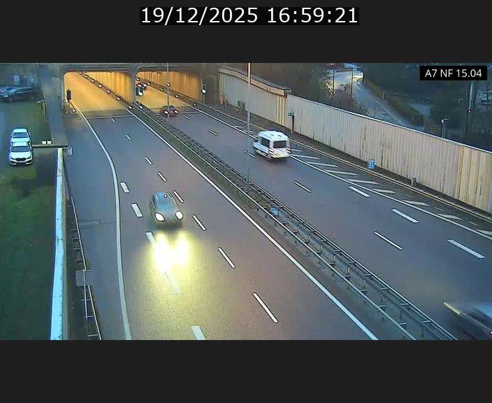 <h2>Caméra trafic Luxembourg - A7, Tunnel Mersch, entrée sud, direction Ettelbruck</h2>
