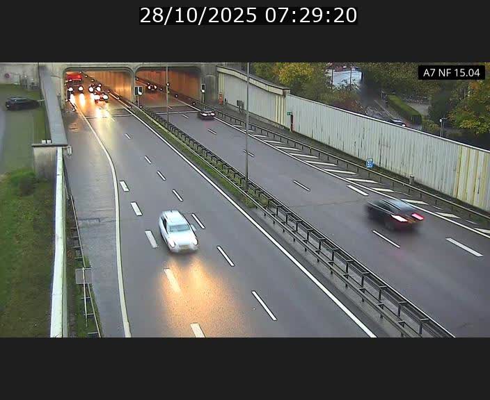 <h2>Caméra trafic Luxembourg - A7, Tunnel Mersch, entrée sud, direction Ettelbruck</h2>