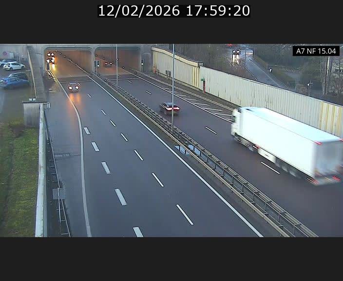 <h2>Caméra trafic Luxembourg - A7, Tunnel Mersch, entrée sud, direction Ettelbruck</h2>