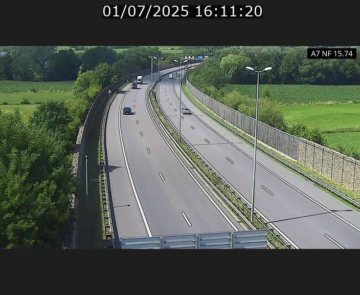 Caméra trafic Luxembourg - A7, Tunnel Mersch, entrée nord, direction Lorentzweiler