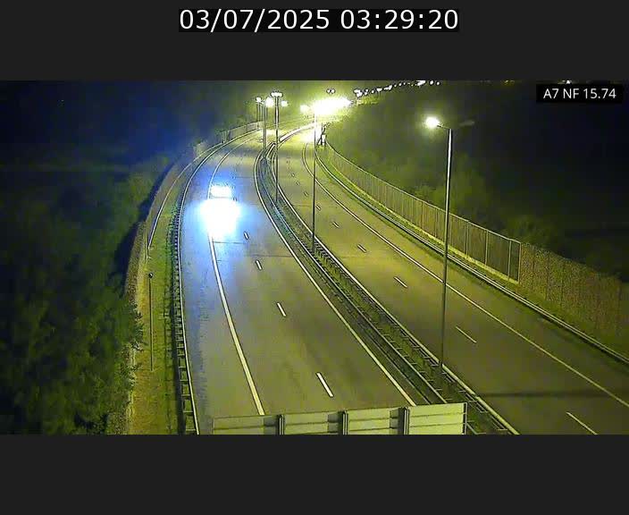 Caméra trafic Luxembourg - A7, Tunnel Mersch, entrée nord, direction Lorentzweiler