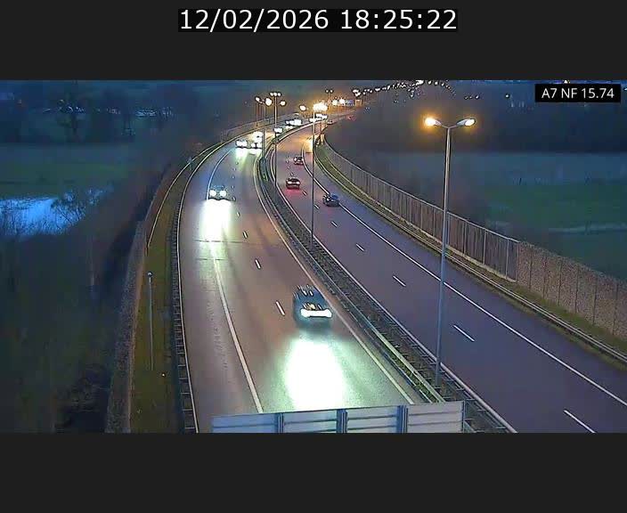 <h2>Caméra trafic Luxembourg - A7, Tunnel Mersch, entrée nord, direction Lorentzweiler</h2>