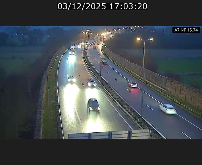 <h2>Caméra trafic Luxembourg - A7, Tunnel Mersch, entrée nord, direction Lorentzweiler</h2>