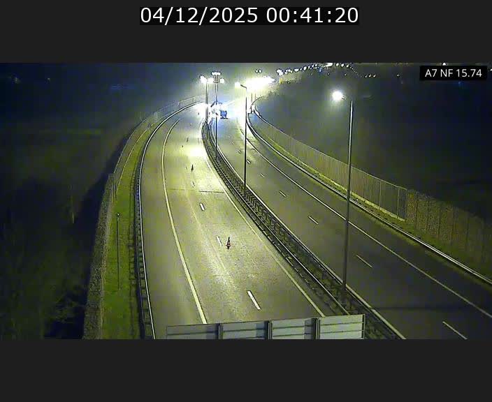 Caméra trafic Luxembourg - A7, Tunnel Mersch, entrée nord, direction Lorentzweiler