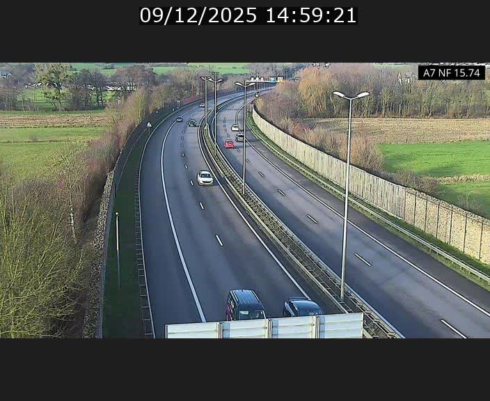 Caméra trafic Luxembourg - A7, Tunnel Mersch, entrée nord, direction Lorentzweiler