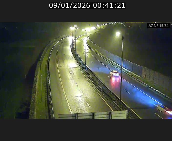 Caméra trafic Luxembourg - A7, Tunnel Mersch, entrée nord, direction Lorentzweiler
