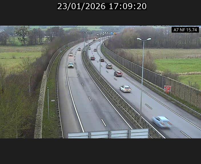 Caméra trafic Luxembourg - A7, Tunnel Mersch, entrée nord, direction Lorentzweiler
