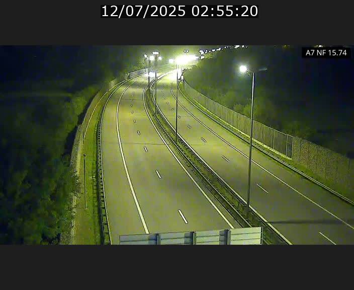 Caméra trafic Luxembourg - A7, Tunnel Mersch, entrée nord, direction Lorentzweiler