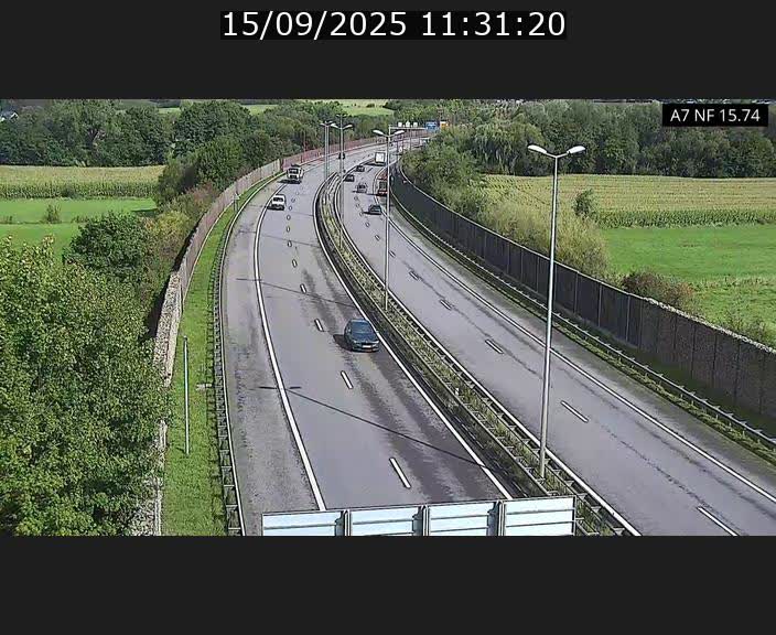 <h2>Caméra trafic Luxembourg - A7, Tunnel Mersch, entrée nord, direction Lorentzweiler</h2>