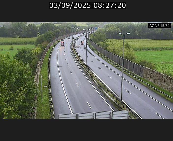 Caméra trafic Luxembourg - A7, Tunnel Mersch, entrée nord, direction Lorentzweiler