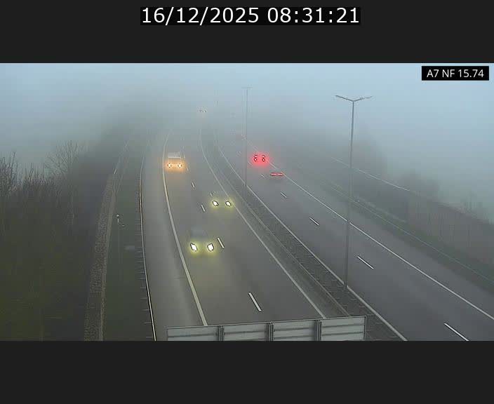Caméra trafic Luxembourg - A7, Tunnel Mersch, entrée nord, direction Lorentzweiler
