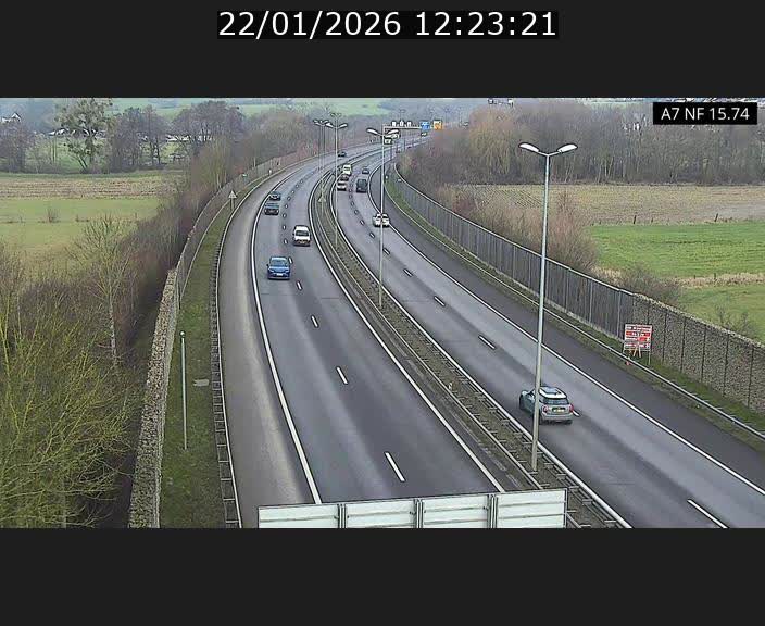 Caméra trafic Luxembourg - A7, Tunnel Mersch, entrée nord, direction Lorentzweiler