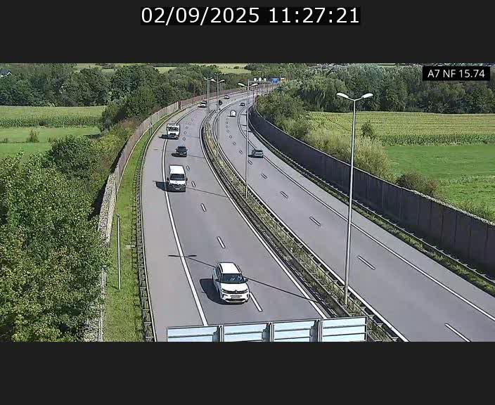<h2>Caméra trafic Luxembourg - A7, Tunnel Mersch, entrée nord, direction Lorentzweiler</h2>