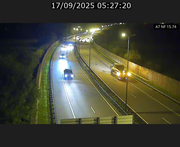 Caméra trafic Luxembourg - A7, Tunnel Mersch, entrée nord, direction Lorentzweiler