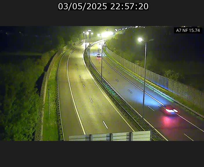 Caméra trafic Luxembourg - A7, Tunnel Mersch, entrée nord, direction Lorentzweiler