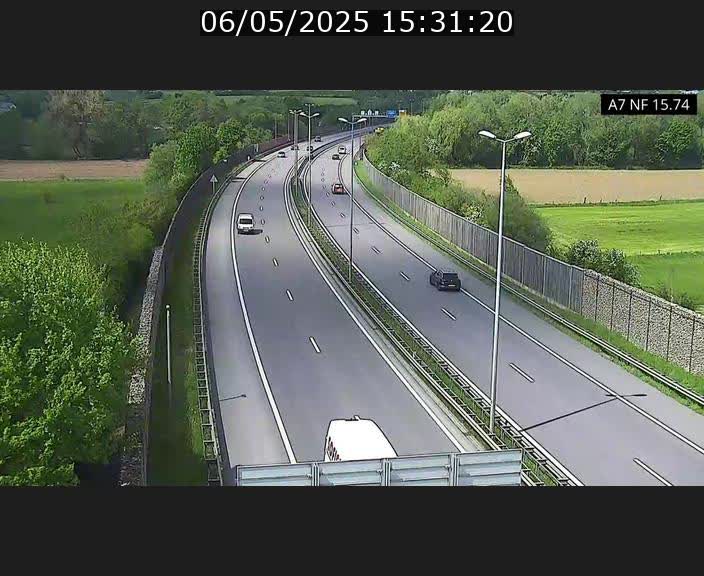 Caméra trafic Luxembourg - A7, Tunnel Mersch, entrée nord, direction Lorentzweiler