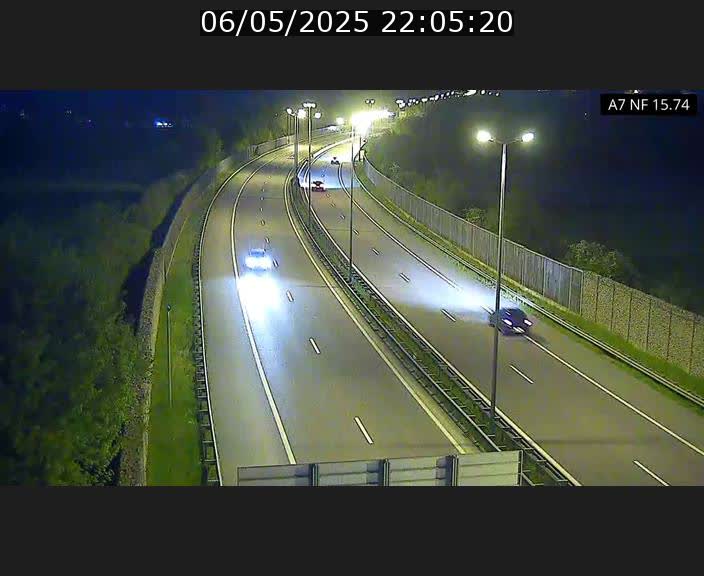 Caméra trafic Luxembourg - A7, Tunnel Mersch, entrée nord, direction Lorentzweiler