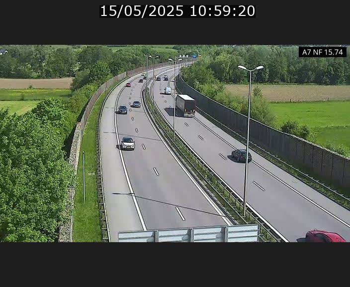 Caméra trafic Luxembourg - A7, Tunnel Mersch, entrée nord, direction Lorentzweiler
