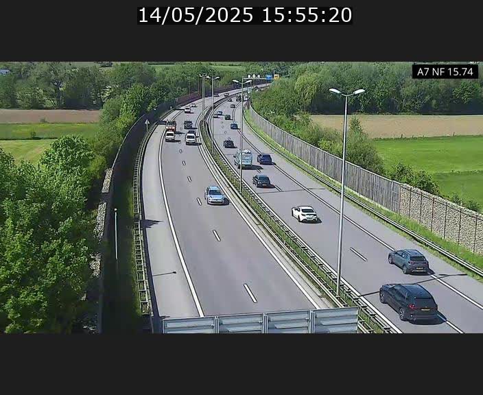 Caméra trafic Luxembourg - A7, Tunnel Mersch, entrée nord, direction Lorentzweiler