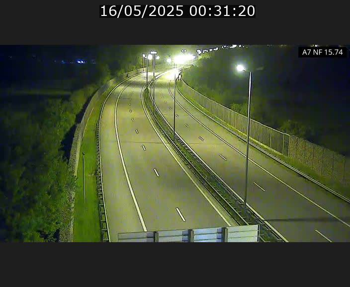 Caméra trafic Luxembourg - A7, Tunnel Mersch, entrée nord, direction Lorentzweiler