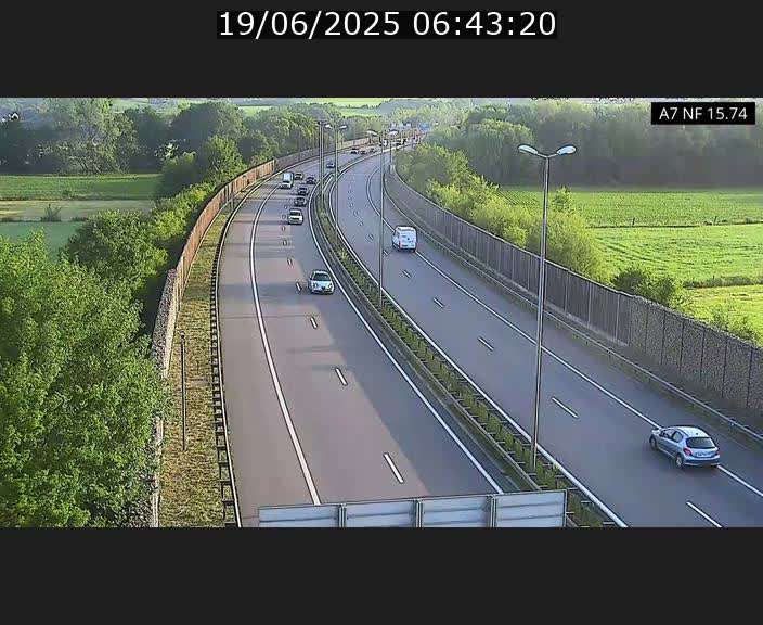 Caméra trafic Luxembourg - A7, Tunnel Mersch, entrée nord, direction Lorentzweiler