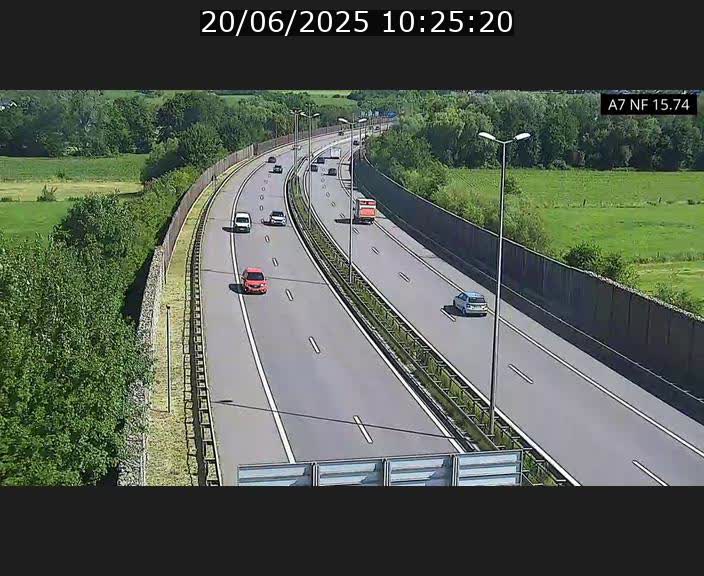 Caméra trafic Luxembourg - A7, Tunnel Mersch, entrée nord, direction Lorentzweiler