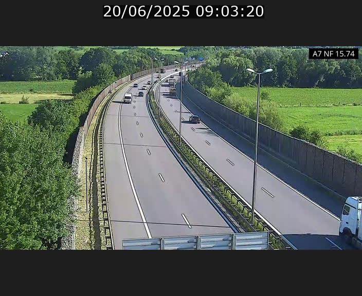 Caméra trafic Luxembourg - A7, Tunnel Mersch, entrée nord, direction Lorentzweiler