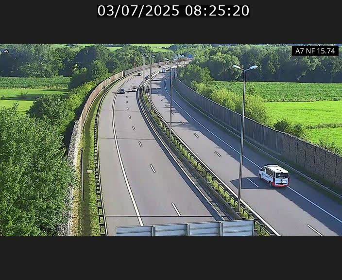 Caméra trafic Luxembourg - A7, Tunnel Mersch, entrée nord, direction Lorentzweiler