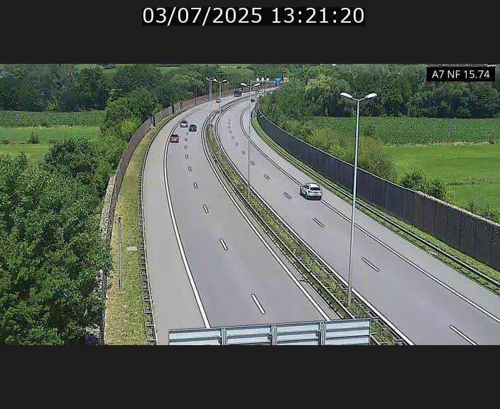 Caméra trafic Luxembourg - A7, Tunnel Mersch, entrée nord, direction Lorentzweiler