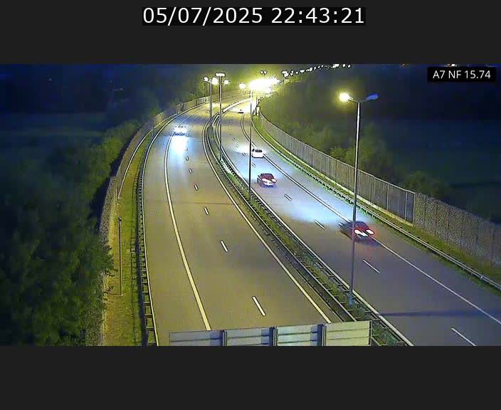 Caméra trafic Luxembourg - A7, Tunnel Mersch, entrée nord, direction Lorentzweiler