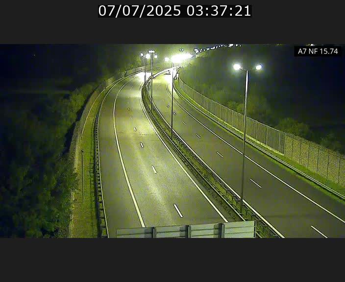 Caméra trafic Luxembourg - A7, Tunnel Mersch, entrée nord, direction Lorentzweiler